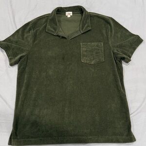 J.Crew Terry Cloth Johnny Collar Polo Shirt